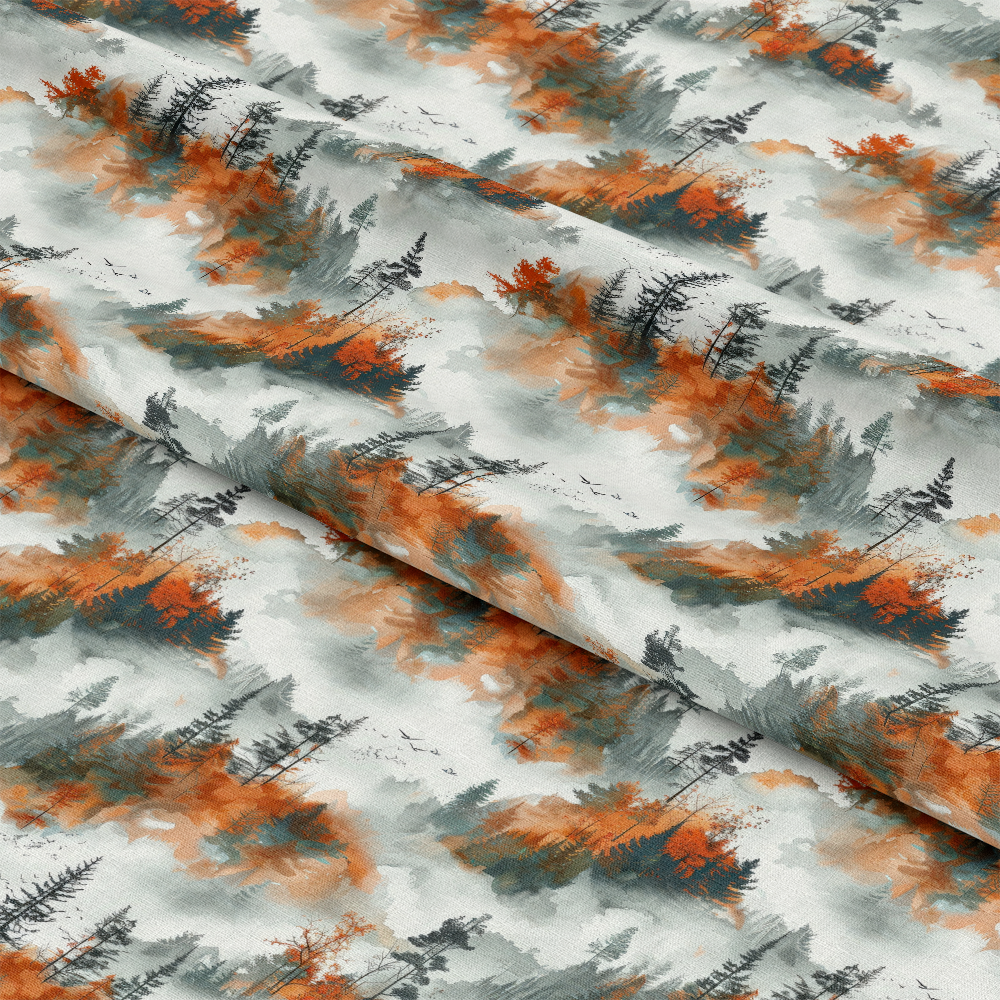 Misty Morning Mountains Pattern 4 Quilting Cotton Fabric