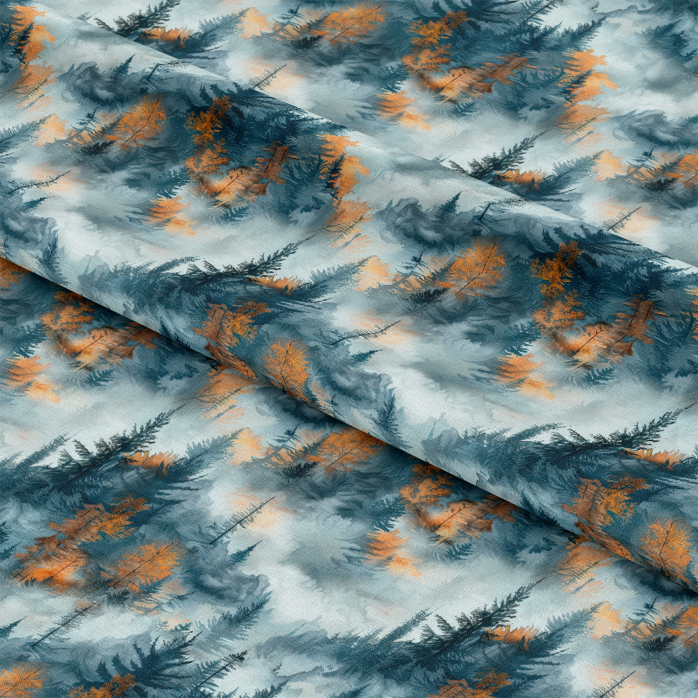 Misty Morning Mountains Pattern 5 Quilting Cotton Fabric