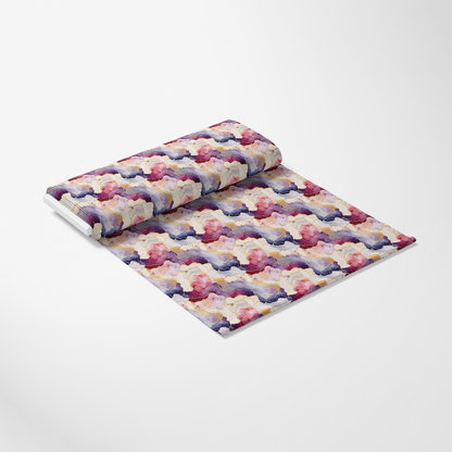 Modern Alcohol Ink Pattern 15 Quilting Cotton Fabric, quilting cotton fabric, fabric yardage, colorful fabric, purple, pink, beige, blue, marbled pattern, abstract design, premium cotton, soft textile, printed cotton, craft material, sewing fabric, artistic fabric, USA printed, vibrant colors, fabric roll, continuous yardage