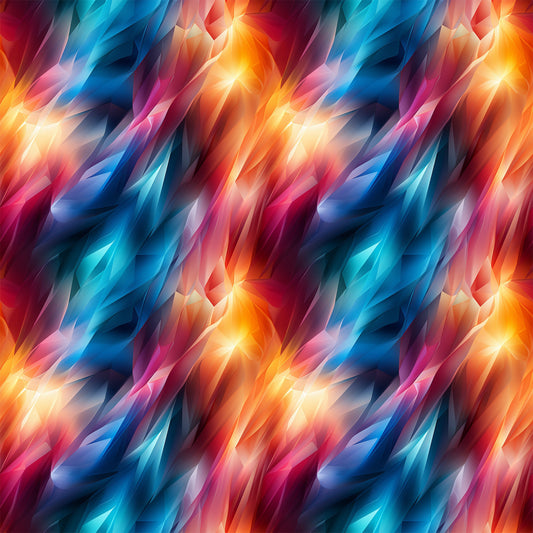 Modern 3D Rainbow Pattern 10 Quilting Cotton Fabric