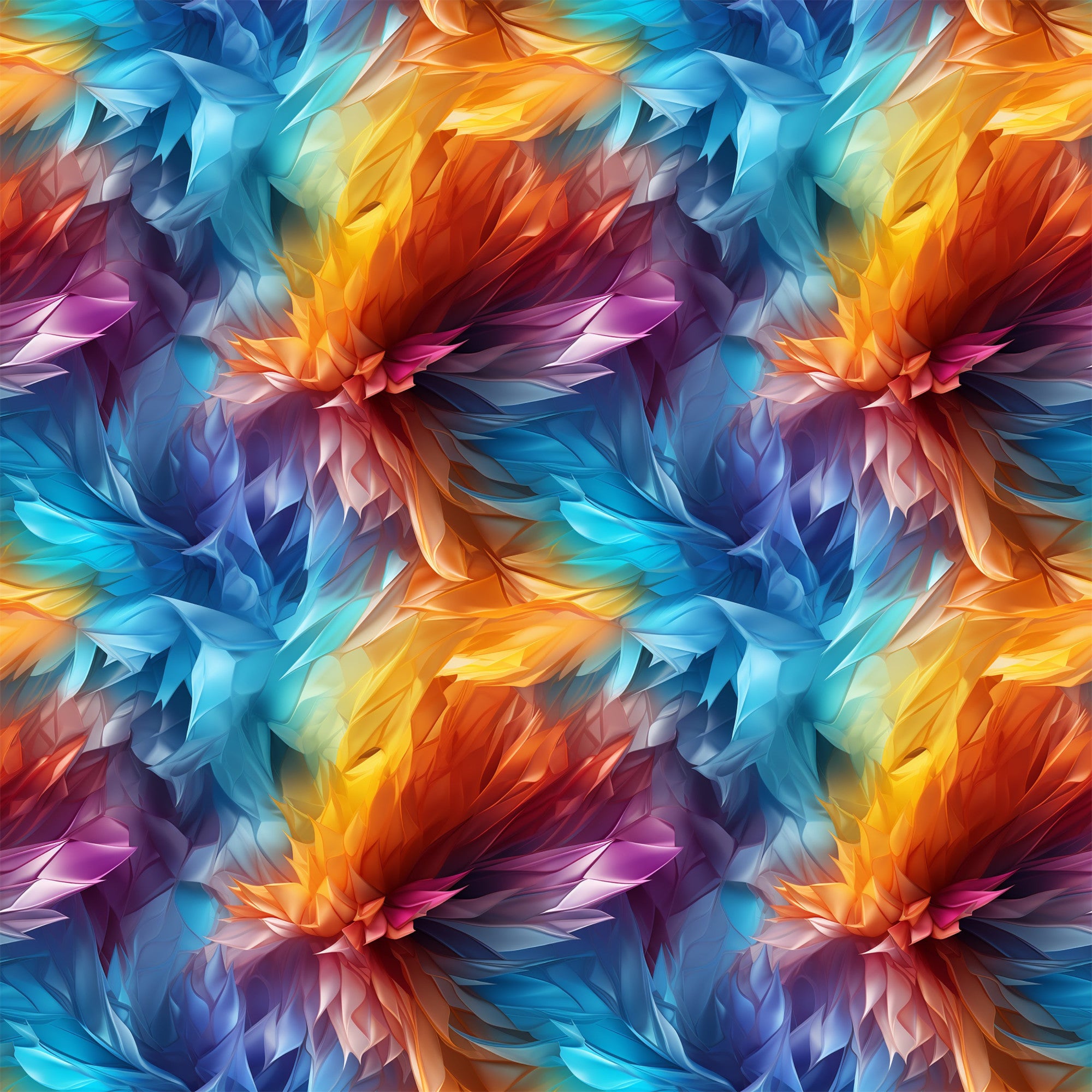 Dull Rainbow Color Patterns Modern 3D Rainbow Pattern 4 Quilting Cotton Fabric – FabricMegaStore.com