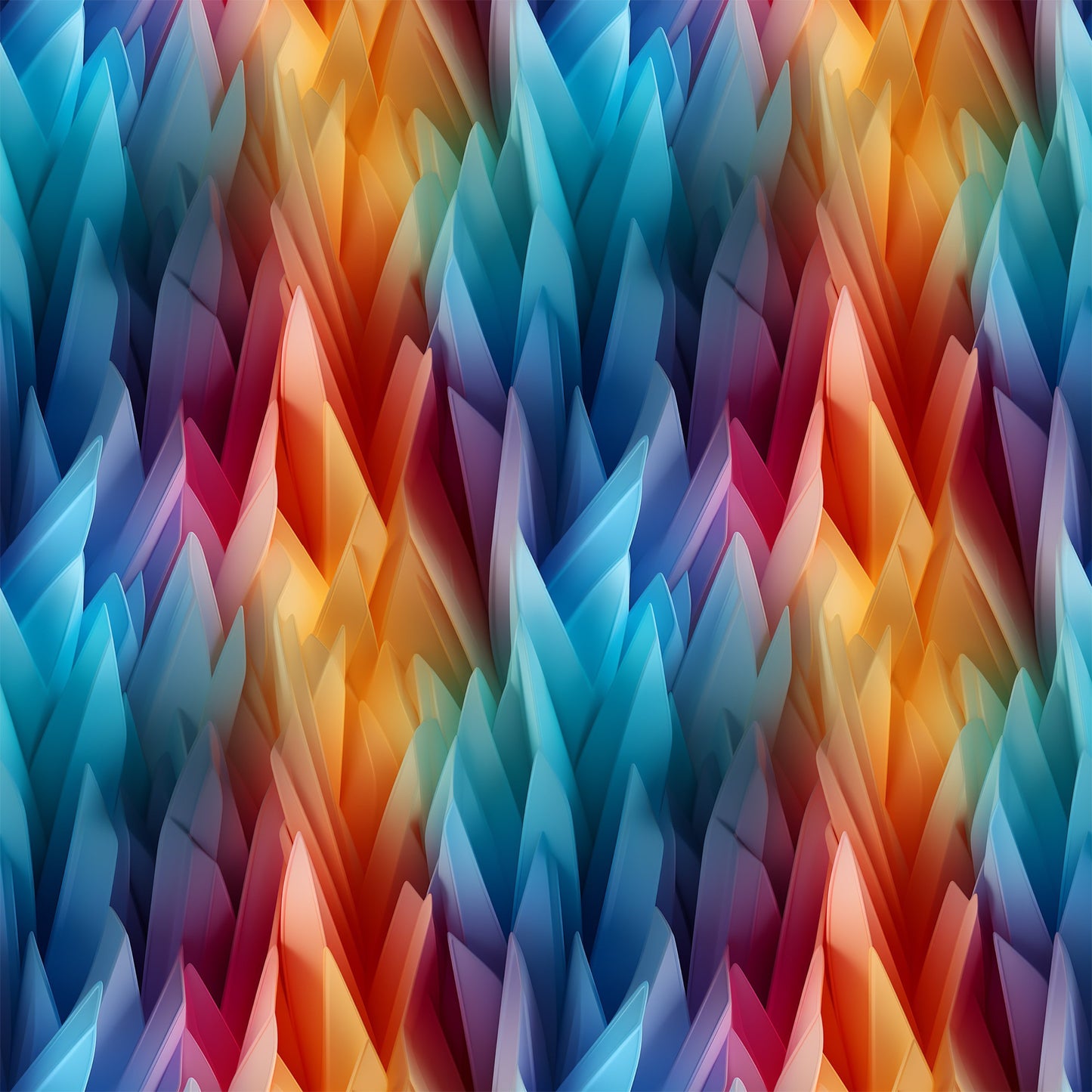 Modern 3D Rainbow Pattern 8 Quilting Cotton Fabric