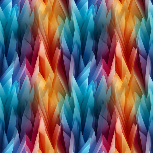 Modern 3D Rainbow Pattern 8 Quilting Cotton Fabric