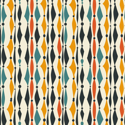 Modern Retro Geometric Pattern 3 Quilting Cotton Fabric