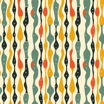 Modern Retro Geometric Pattern 4 Quilting Cotton Fabric