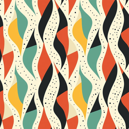 Modern Retro Geometric Pattern 6 Quilting Cotton Fabric