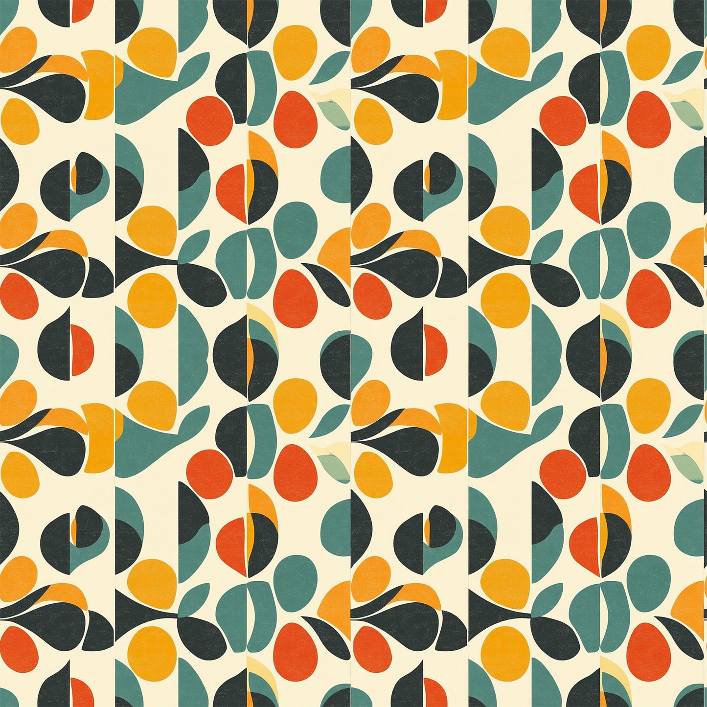 Modern Retro Geometric Pattern 7 Quilting Cotton Fabric