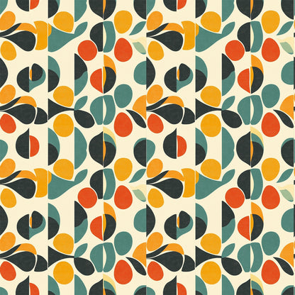 Modern Retro Geometric Pattern 7 Quilting Cotton Fabric