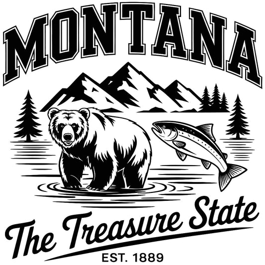 Montana Black and White Fabric Panel