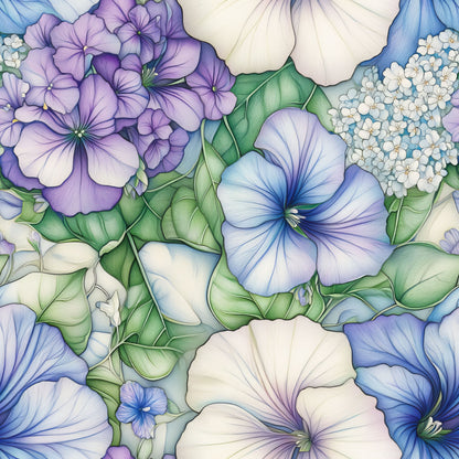 Morning Glory Pattern 1 Quilting Cotton Fabric