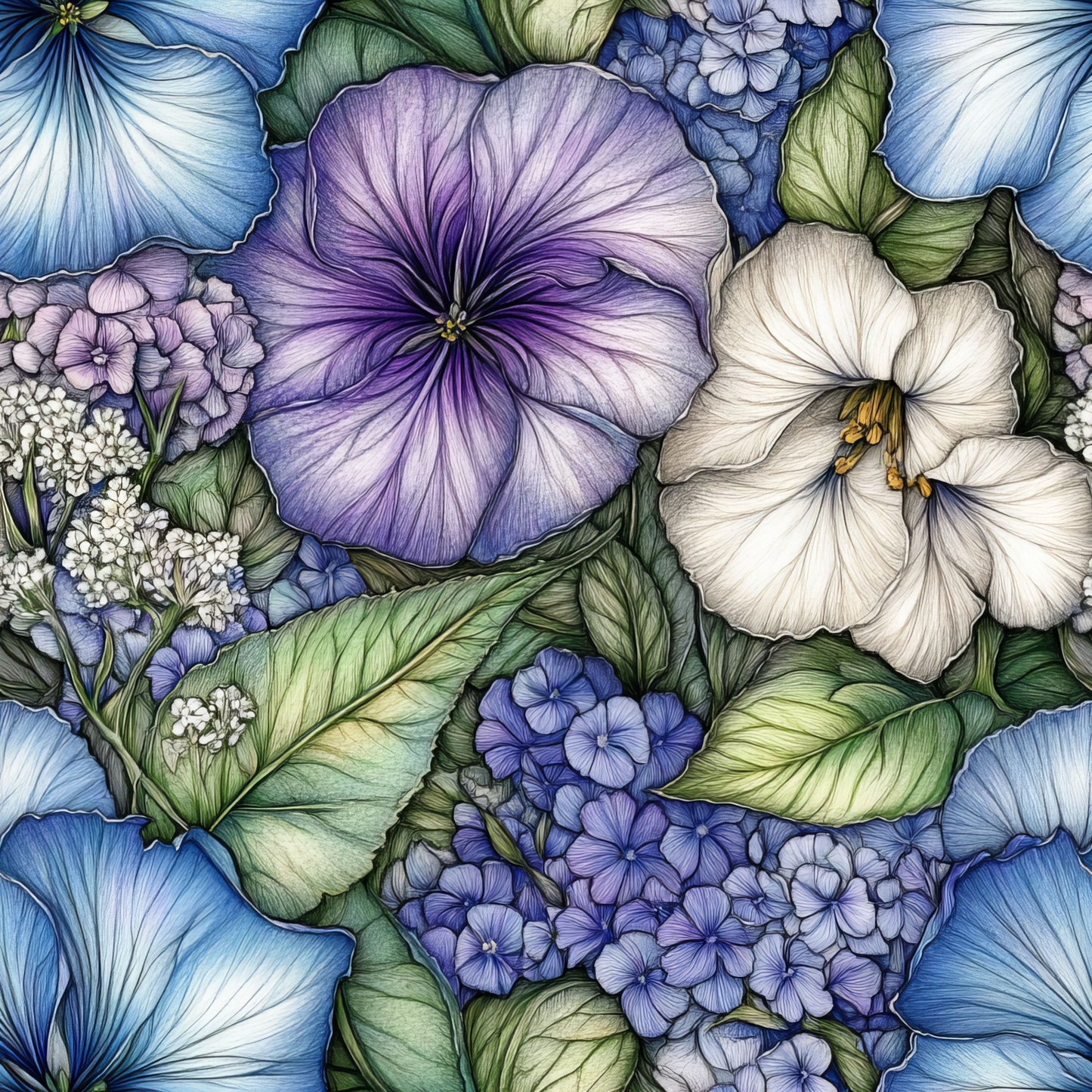 Morning Glory Pattern 3 Quilting Cotton Fabric