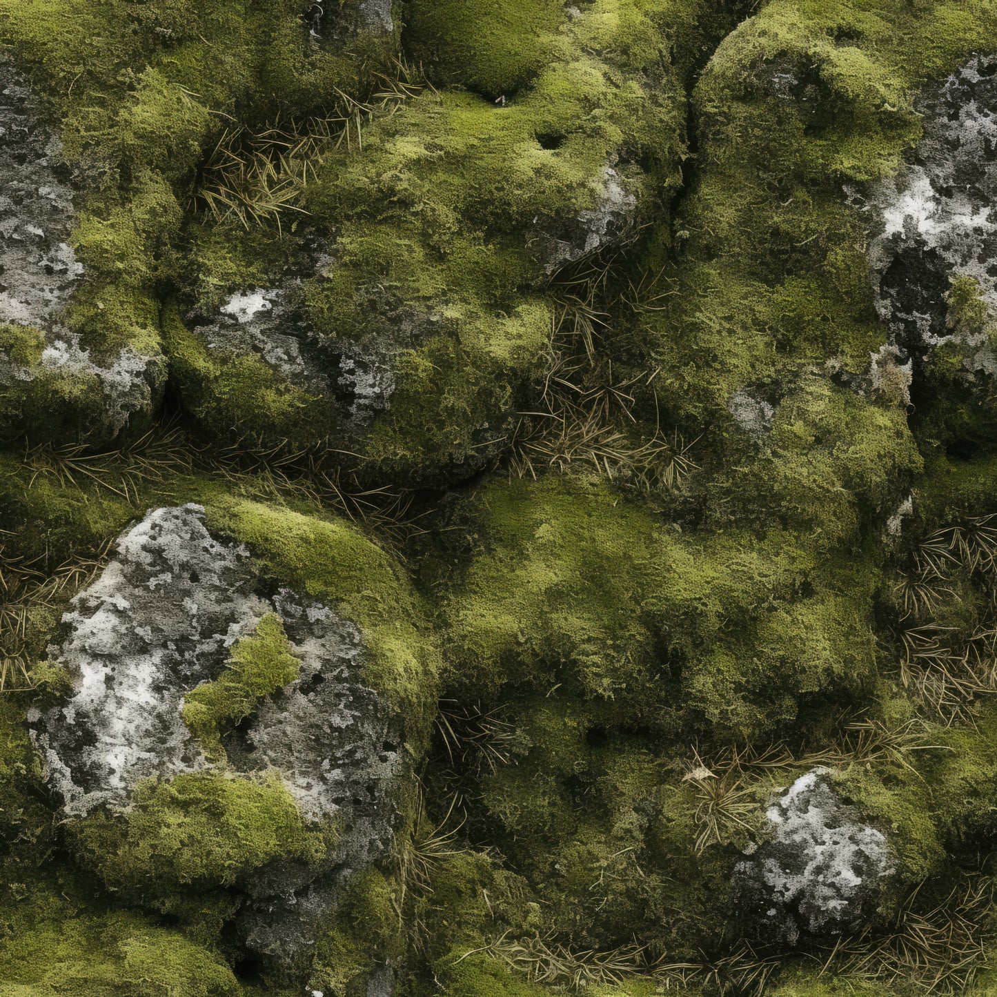 Moss Textures Pattern 5 Quilting Cotton Fabric