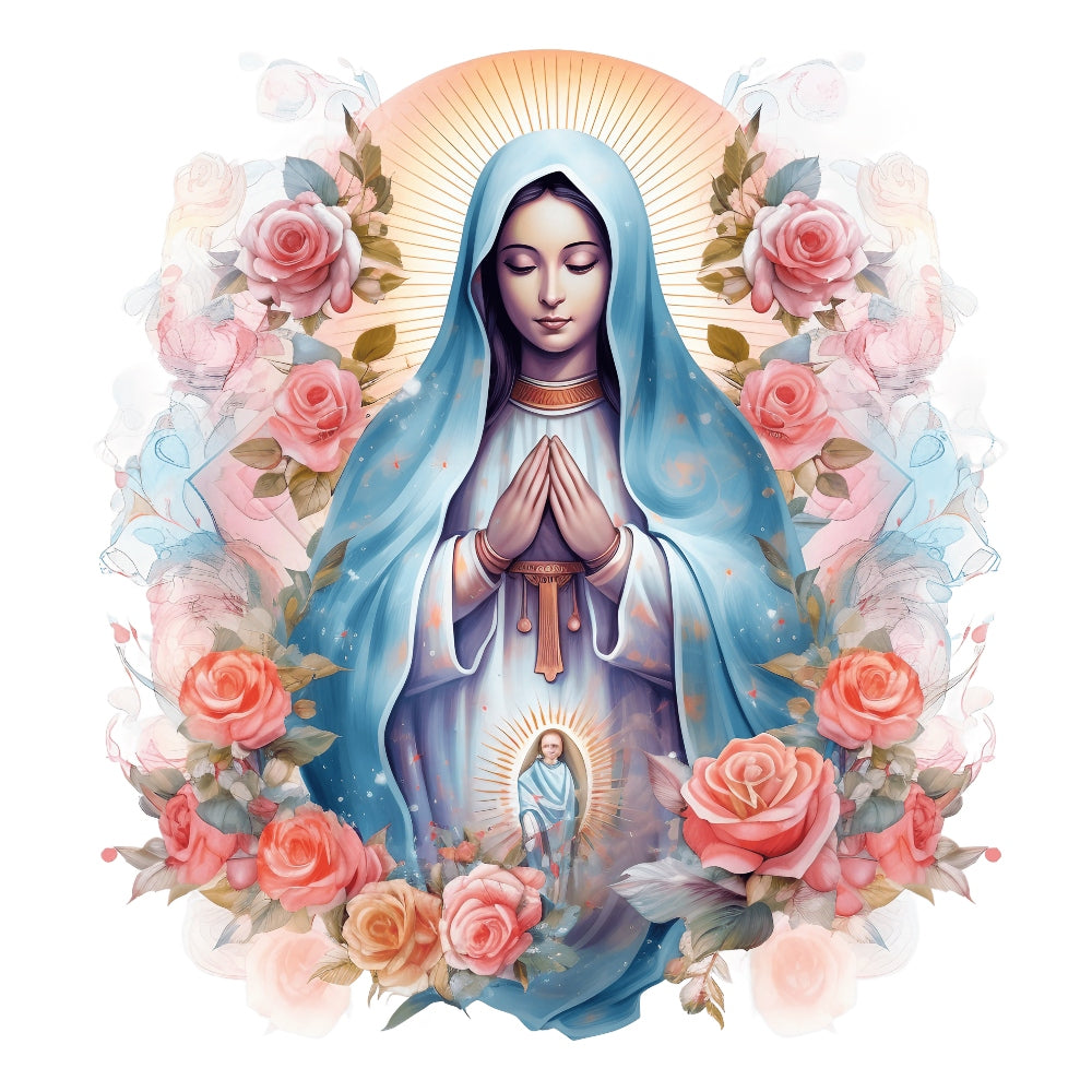 Mother Mary Catholic Fabric Panel 10