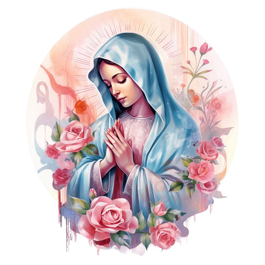 Mother Mary Catholic Fabric Panel 4