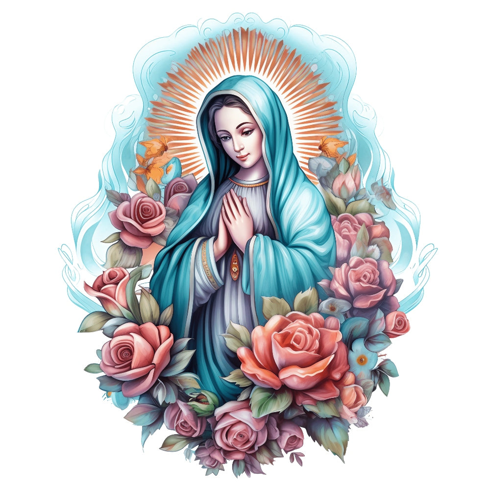 Mother Mary Catholic Fabric Panel 5