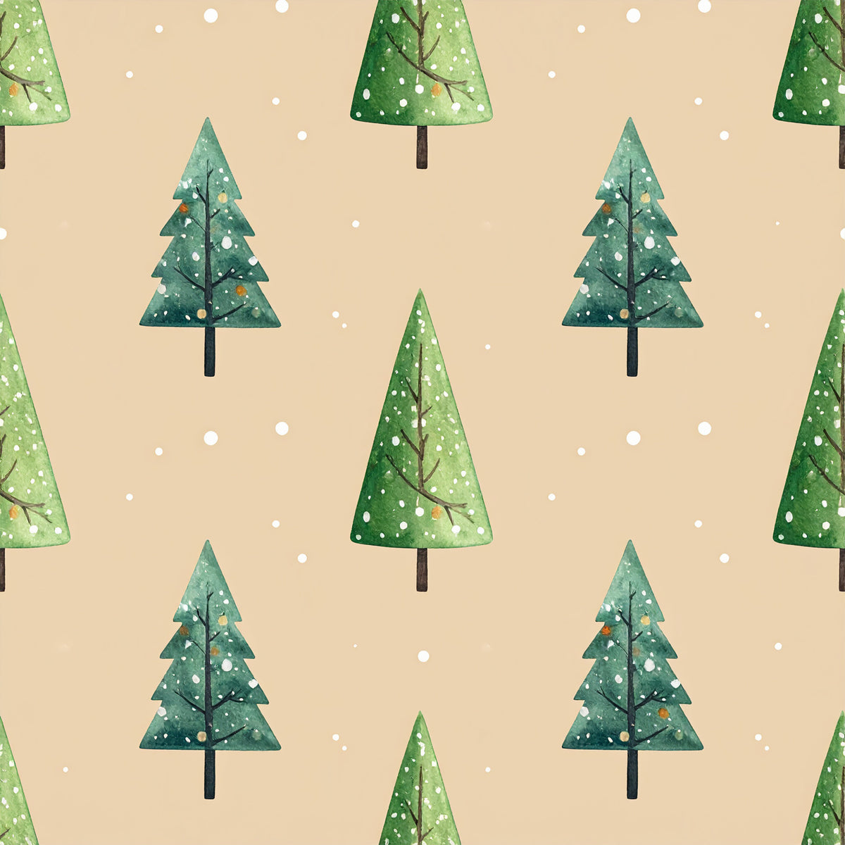 Muted Christmas Botanical Winter Pattern 14 Quilting Cotton Fabric