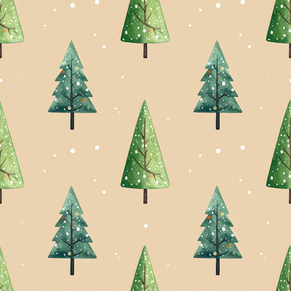Muted Christmas Botanical Winter Pattern 14 Quilting Cotton Fabric