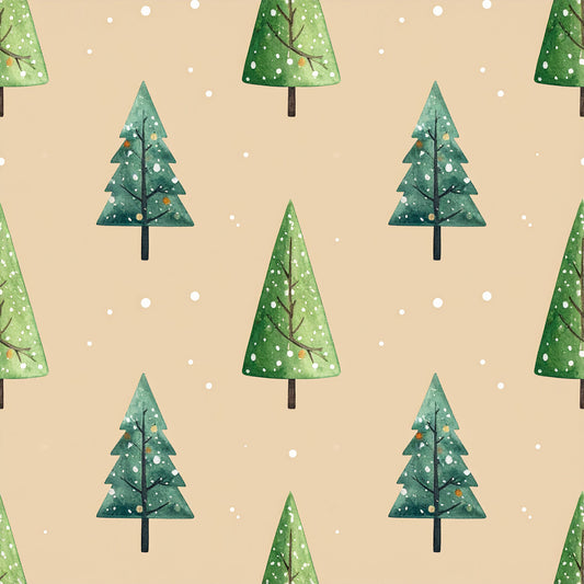 Muted Christmas Botanical Winter Pattern 14 Quilting Cotton Fabric