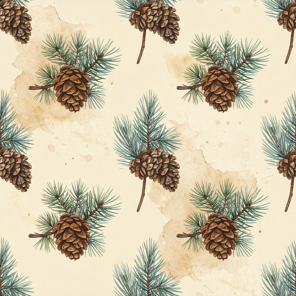 Muted Christmas Botanical Winter Pattern 23 Quilting Cotton Fabric by ...
