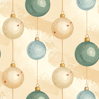 Muted Christmas Botanical Winter Pattern 9 Quilting Cotton Fabric