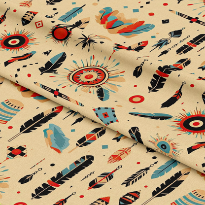 Native American Elements Pattern 10 Quilting Cotton Fabric