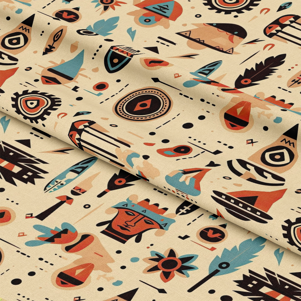 Native American Elements Pattern 1 Quilting Cotton Fabric