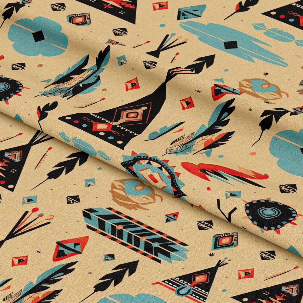 Native American Elements Pattern 2 Quilting Cotton Fabric