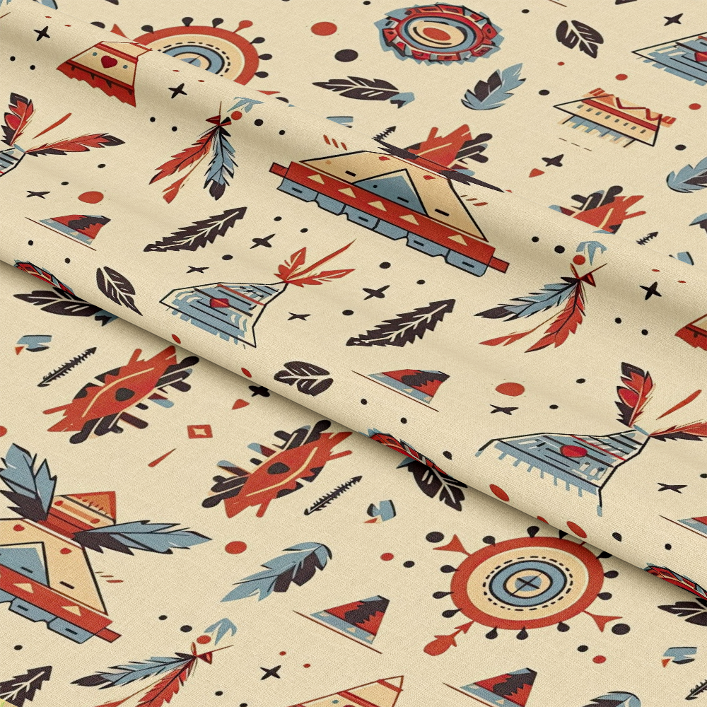 Native American Elements Pattern 6 Quilting Cotton Fabric