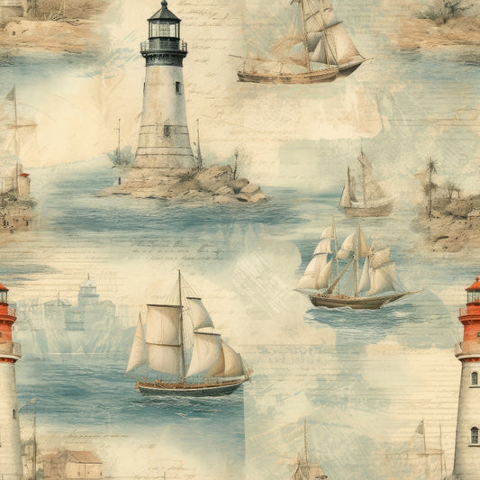 Nautical Adventures Pattern 4 Quilting Cotton Fabric