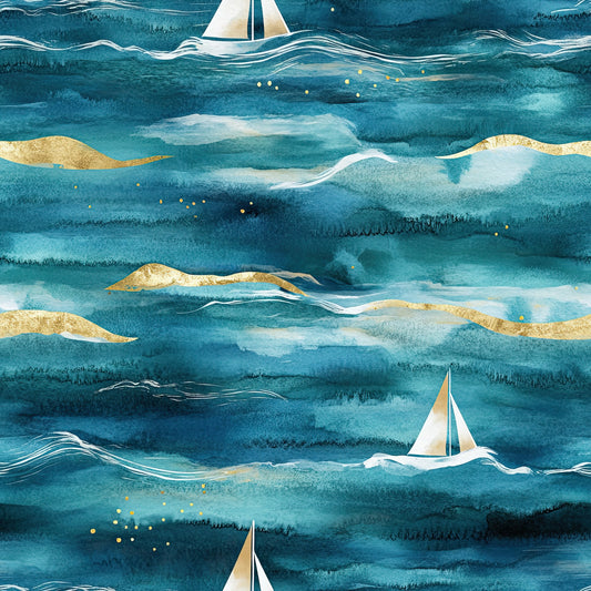 Nautical Exploration Pattern 4 Quilting Cotton Fabric