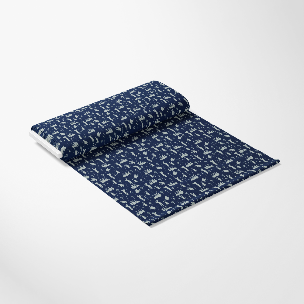 Navy Blue Golf Allover Quilting Cotton Fabric