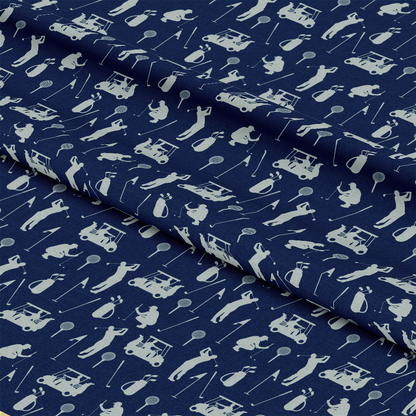 Navy Blue Golf Allover Quilting Cotton Fabric