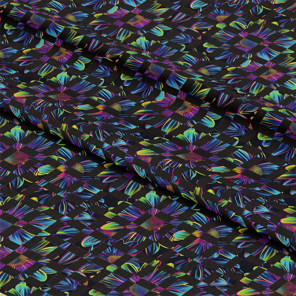 Neon Daisy Pattern 23 Quilting Cotton Fabric