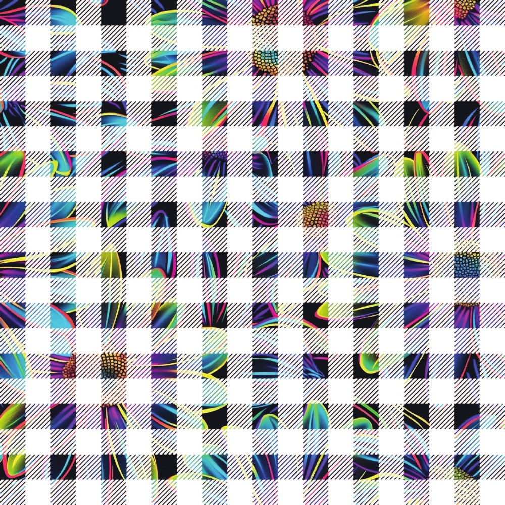 Neon Daisy Pattern 24 Quilting Cotton Fabric