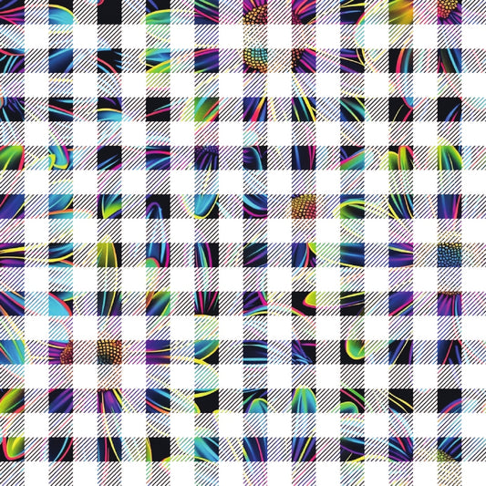 Neon Daisy Pattern 24 Quilting Cotton Fabric