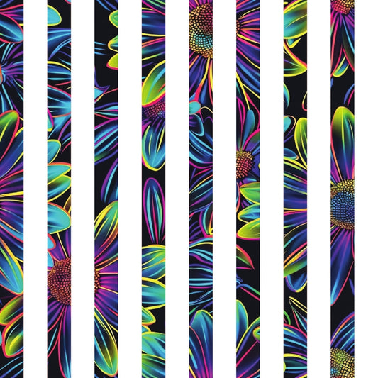 Neon Daisy Pattern 26 Quilting Cotton Fabric