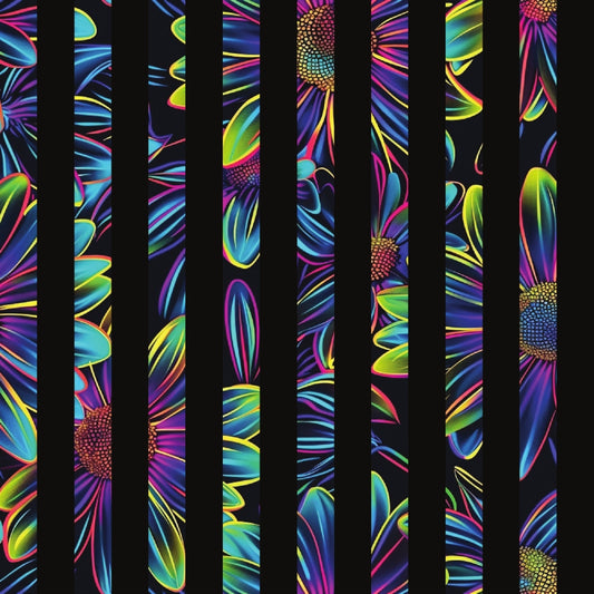 Neon Daisy Pattern 27 Quilting Cotton Fabric