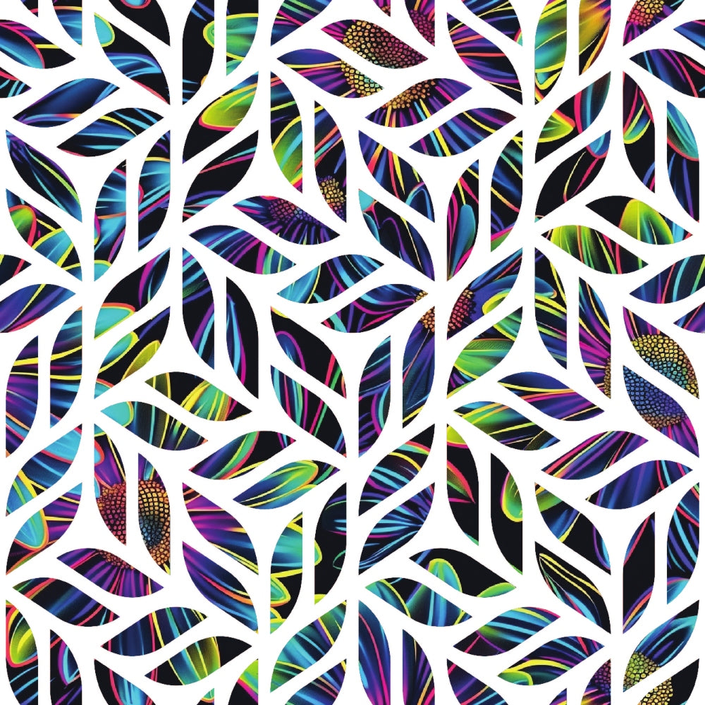 Neon Daisy Pattern 30 Quilting Cotton Fabric