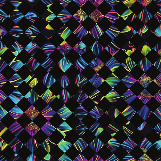 Neon Daisy Pattern 32 Quilting Cotton Fabric