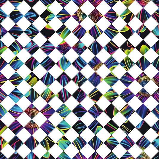 Neon Daisy Pattern 33 Quilting Cotton Fabric