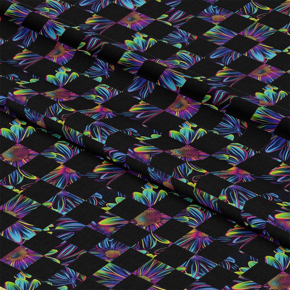 Neon Daisy Pattern 34 Quilting Cotton Fabric