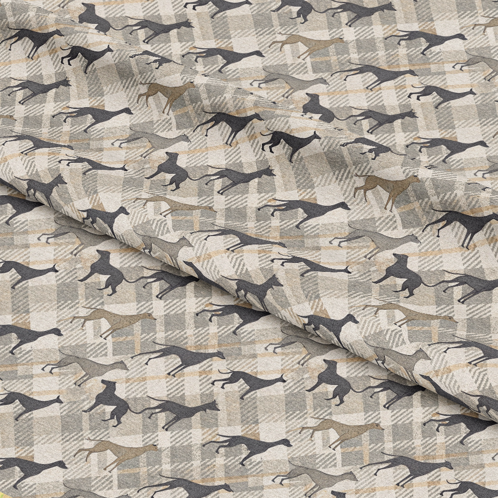 Neutral Houndstooth Pattern 6 Quilting Cotton Fabric