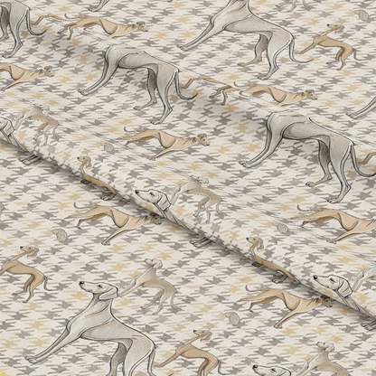 Neutral Houndstooth Pattern 7 Quilting Cotton Fabric