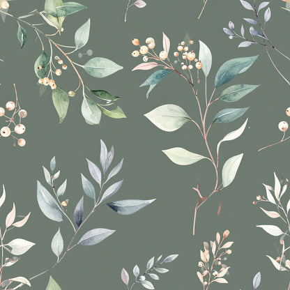 Neutral Sage Tidings Pattern 11 Quilting Cotton Fabric
