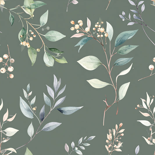 Neutral Sage Tidings Pattern 11 Quilting Cotton Fabric