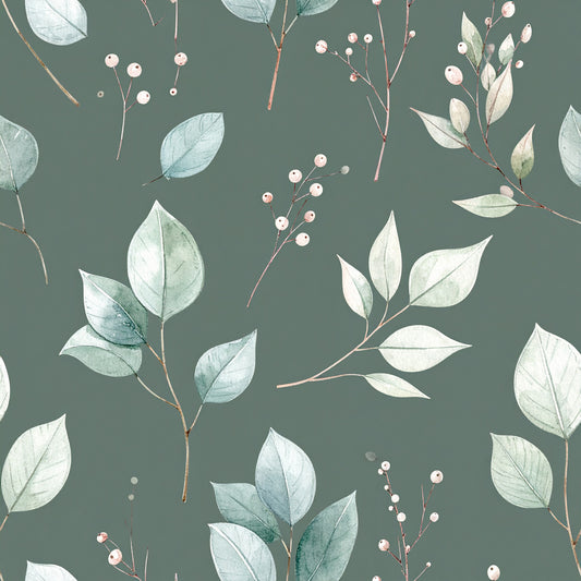 Neutral Sage Tidings Pattern 19 Quilting Cotton Fabric