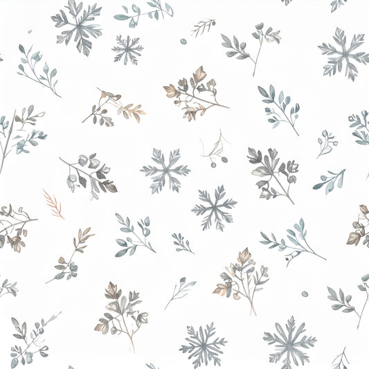 Neutral Sage Tidings Pattern 20 Quilting Cotton Fabric