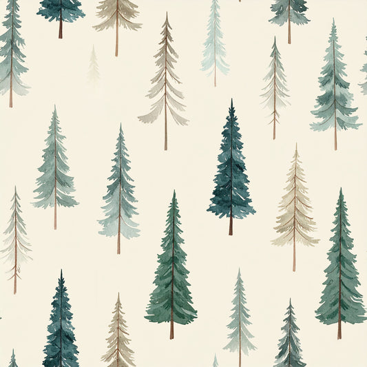 Neutral Sage Tidings Pattern 24 Quilting Cotton Fabric