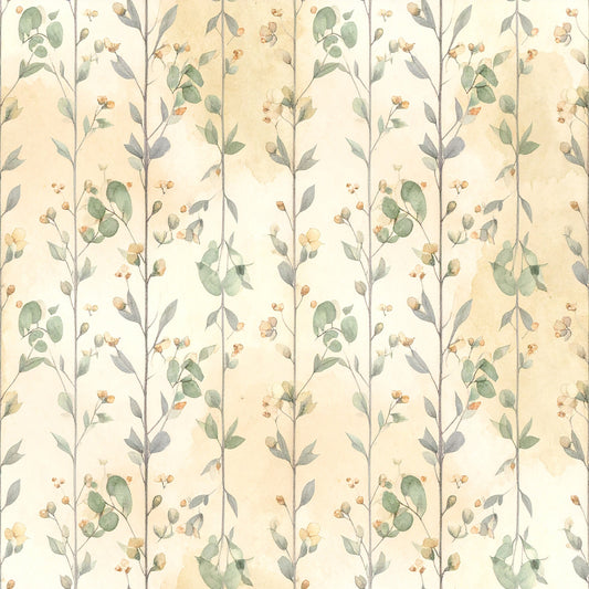 Neutral Sage Tidings Pattern 4 Quilting Cotton Fabric