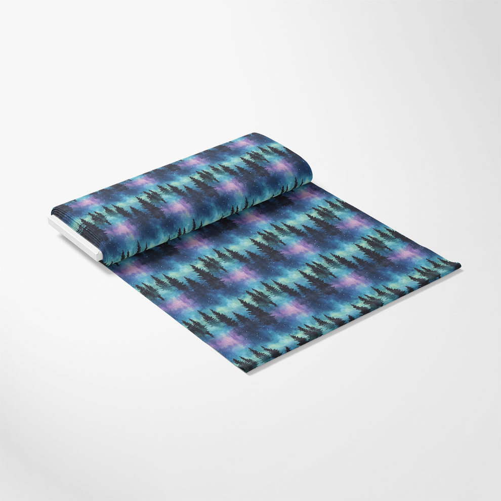 Northern Lights Forest Pattern 10 Quilting Cotton Fabric ...
